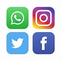 Social Media icons of Facebook Whatsapp Instagram Facebook logos ...