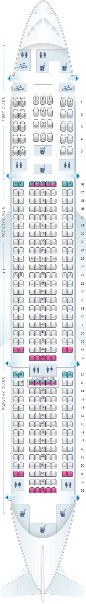 Seat Map United Airlines Boeing B777 200 777 Version 3 Seatmaestro