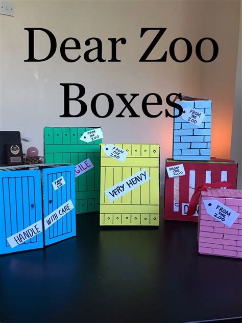 Dear Zoo Boxes Idea Dear Zoo Zoo Preschool Dear Zoo Activities