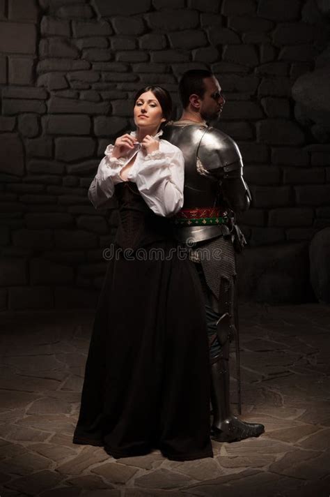 Medieval Knight And Lady Posing Stock Photo Image Of Lady Cute 42214298