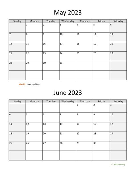 May June 2023 Calendar Get Latest Map Update