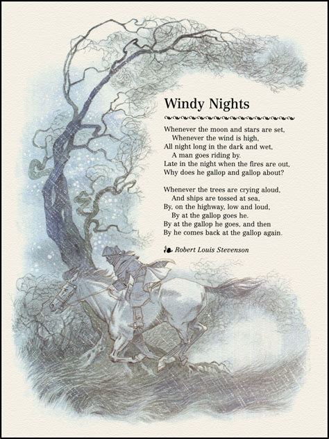 Windy Nights By Robert Louis Stevenson Illustrated By Eric Kincaid