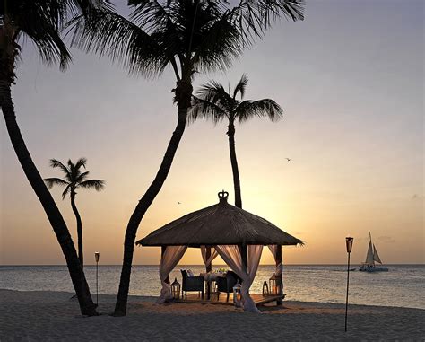 romantic dinner on the beach for two bucuti and tara beach resort aruba