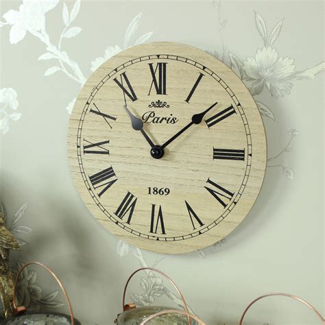 Small Wooden Paris Wall Clock Melody Maison