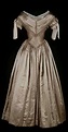 Ball gown. 1840 | Fashion, Historical dresses, Victorian fashion