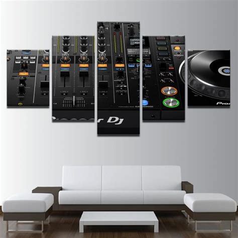 Dj Pioneer Cdj 2000 Nexus Music 5 Panel Canvas Art Wall Decor