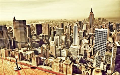 Wallpaper 1920x1200 Px Bangunan Cityscape Hdr Kota New York