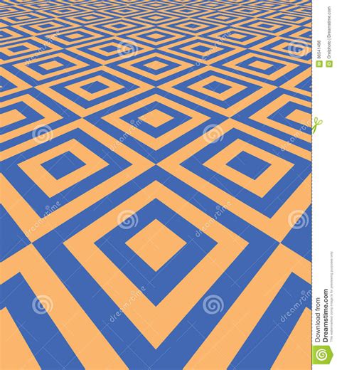 Abstract Background With Perspective Tiled Floor Stock Vector