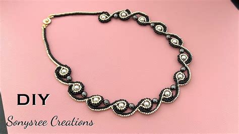 Lovesome Necklace Diy Beaded Necklace Herringbone Stitch Necklace