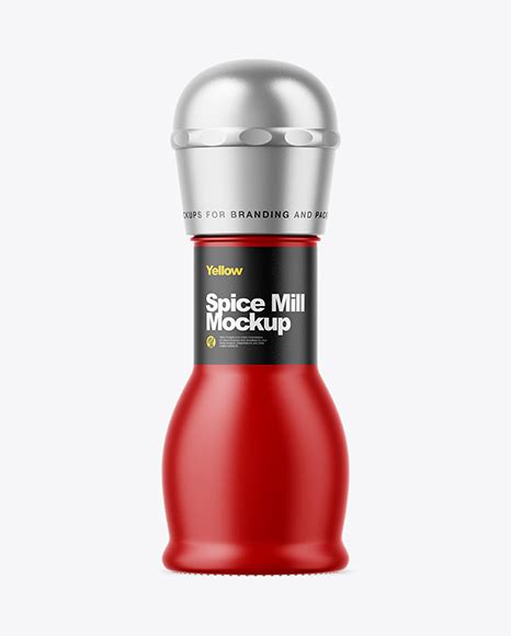 Download Matte Spice Mill Mockup in Bottle Mockups on Yellow Images Object Mockups