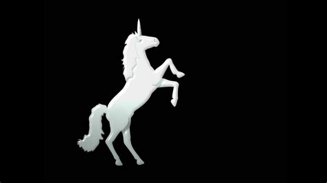 Rearing Unicorn 2d Digital Cutout Animation Youtube