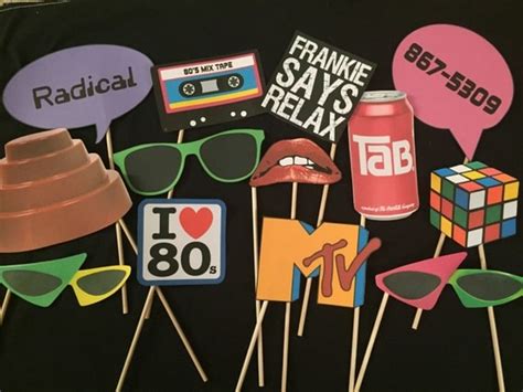 80s Themed Photo Booth Props By Igotmadprops On Etsy