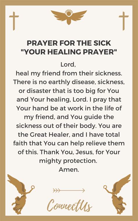 Catholic Prayer For The Sick Friend Churchgistscom