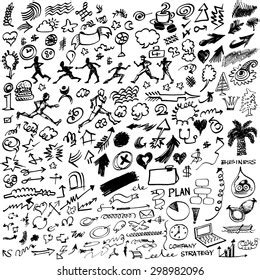 Hand Drawn Doodles Vector Set Stock Vector Royalty Free