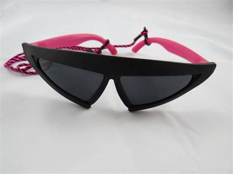 vintage neon sunglasses retro glasses pink black 1980 s halloween costume party ebay 1980s