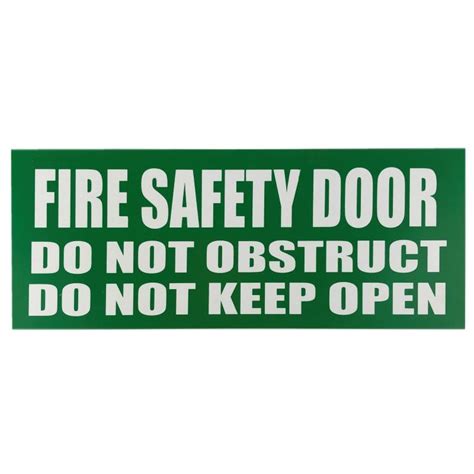 Sign Pvc Fire Safety Door Do Not Obstruct Do Not Keep Open