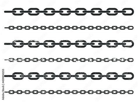 Vecteur Stock Grunge Seamless Chain Link Pattern Shape Metal Steel