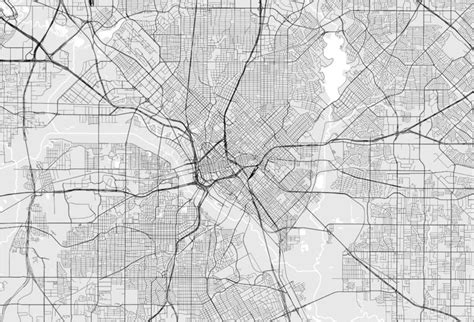 Mapa Da Cidade De Dallas Texas Eua Ilustração Do Vetor Ilustração