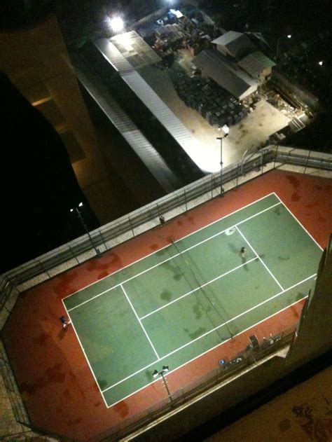Tennis Court From Above View