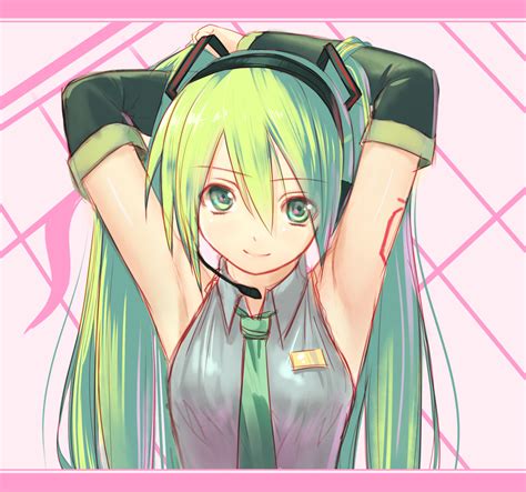 The Big Imageboard Tbib Armpits Arms Behind Head Arms Up Face Green