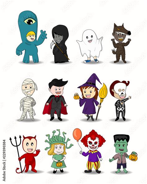Halloween Characters Cartoon Vector Clipart Friendlystock Vlrengbr