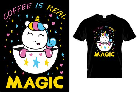 Unicorn Coffee Magic Svg T Shirt Design Graphic By Tee Shopper