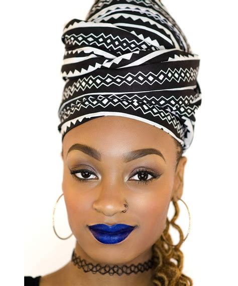 Black And White Queen African Headwrap Kente Scarves Ankara Headwraps Kente Headwraps