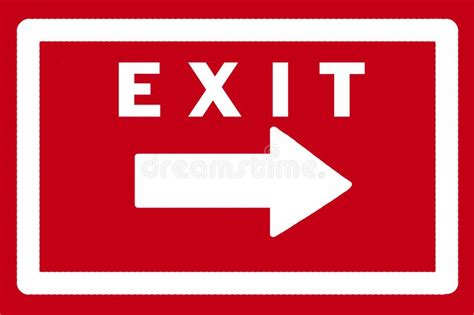 Exit Sign Arrow Pointing Right Stock Illustrations 75 Exit Sign Arrow