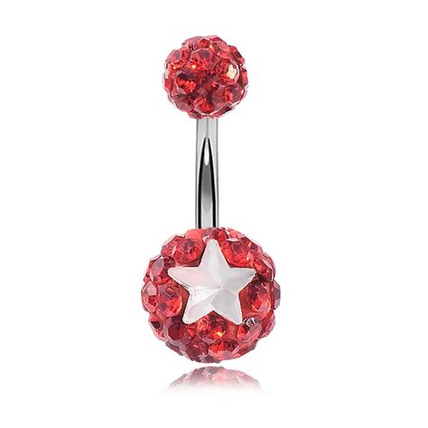 Sexy Women Navel Belly Button Rings Barbell Rhinestone Crystal Ball