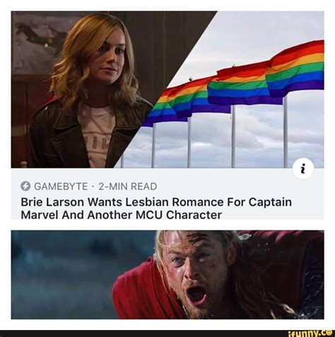 gamebyte 2 min read brie larson wants lesbian romance for captain marvel and another mcu