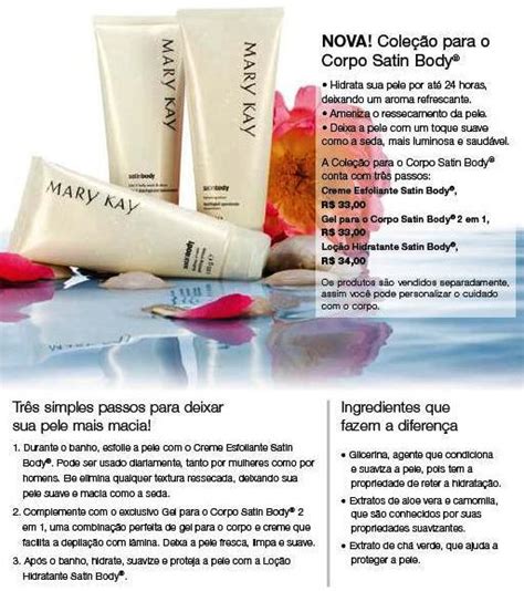 Shop for products you like. Sandra Makeup: LOÇÃO HIDRATANTE SATIN BODY MARY KAY®
