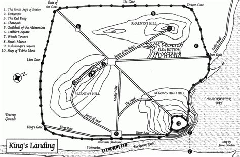 A Clash Of Kings Map Of Kings Landing A Wiki Of Ice And Fire