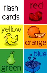 Yellow flashcards - Preschool & Kindergarten