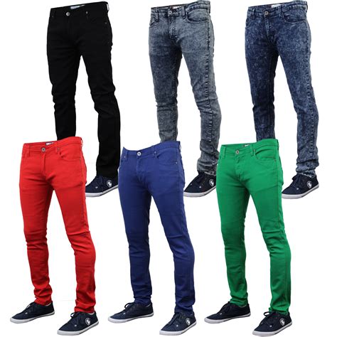 Mens Skinny Jeans Soul Star Slim Fit Stretch Denim Pants Trousers