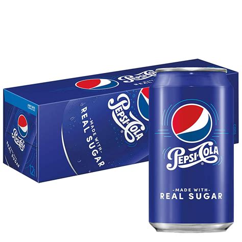 12 Cans Pepsi Cola Soda Made With Real Sugar 12 Fl Oz