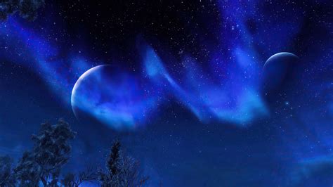 2560x1440 Aurora Night Sky Trees The Elder Scrolls V Skyrim 4k 1440p