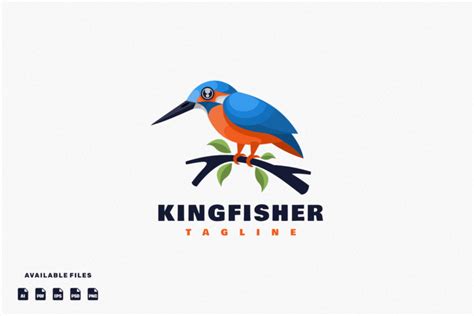 Kingfisher Bird Mascot Logo Free Download