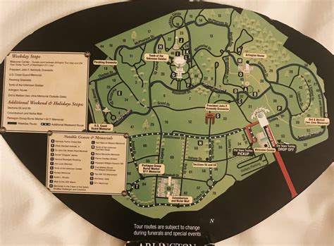 Walking Map Of Arlington Cemetery