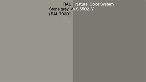Ral Stone Grey Ral Vs Natural Color System S Y Side By Side