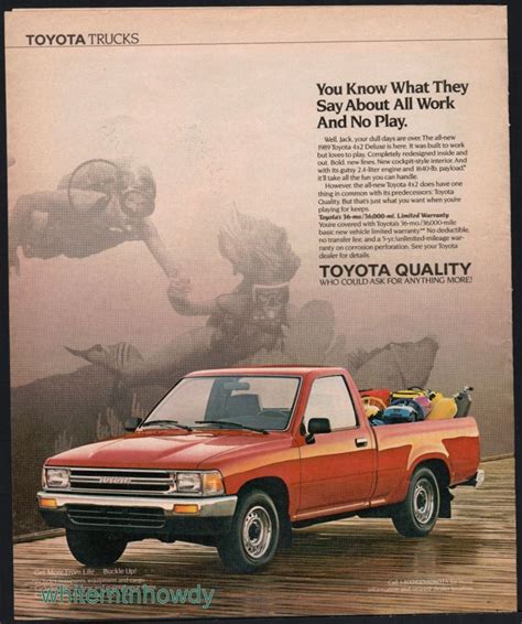 1989 TOYOTA 4x2 Red Pickup Truck AD Toyota Trucks Classic Trucks