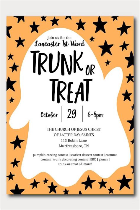 Trunk Or Treat Invitation Instant Download Editable Etsy Trunk Or