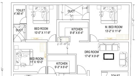 30 × 45 3bhk Rent Portion House Plan Map Naksha Design Youtube