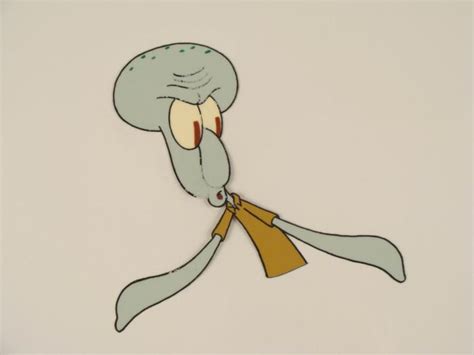 Spongebob Original Squidward Open Arms Cel Animation