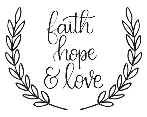 Faith Hope Love 1 Corinthians 13 Scripture Wall Art Bible Etsy