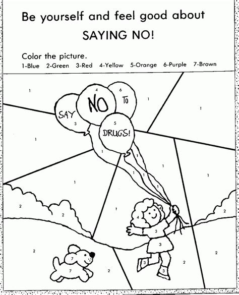 Just Say No Coloring Pages Coloring Home