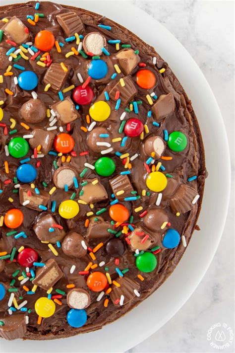 Candy Brownie Pizza Cooking On The Front Burner