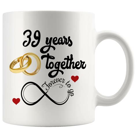 39th Wedding Anniversary T For Him And Her Married For 39 Etsy