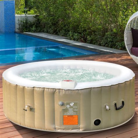 Buy Costway 4and6 Person Hot Tub Portable Round Inflatable Therapy Massage Spa Outdoor Indoor