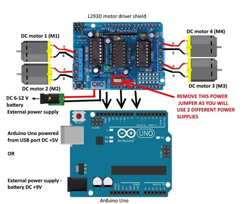 L293d Motor Driver Pinout Datasheet And Arduino Connections Images