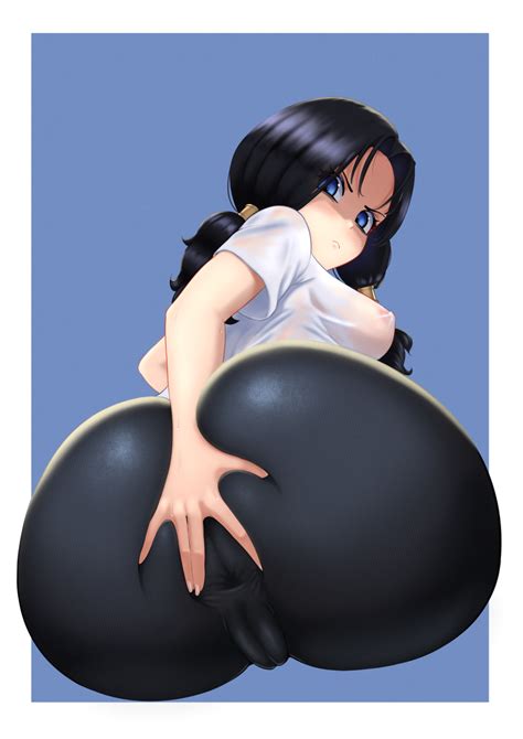 iceringer videl dragonball z absurdres highres 1girl anus ass ass grab bike shorts